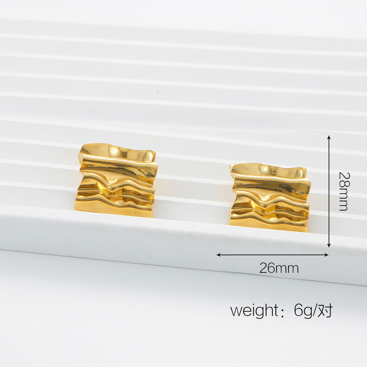 Courtlyn Hammered Irregular Earrings - Gold - Style 3 [Z2ZYGDFK]