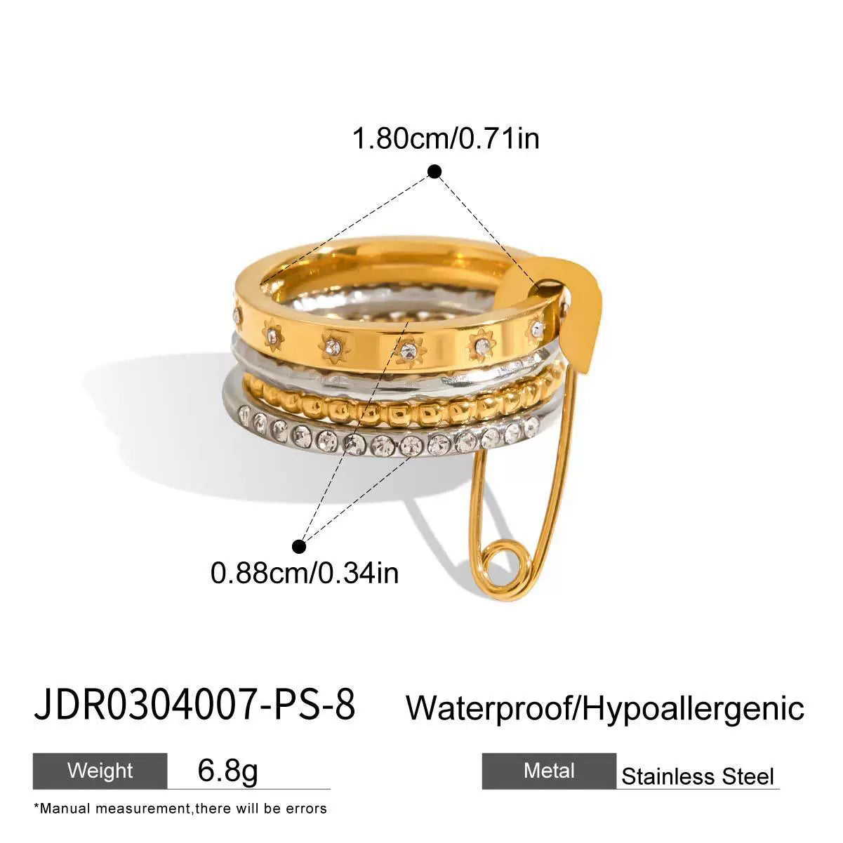 Paperclip Link Gold Ring - Style 6 [EPBZR4L0]