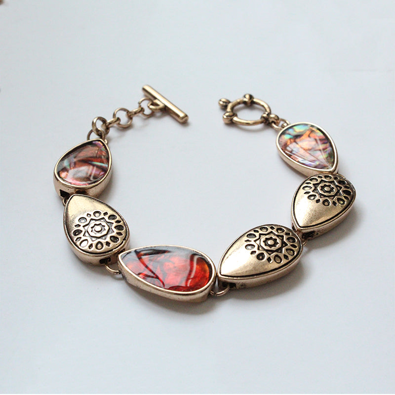 Kira Vintage Teardrop Bracelet