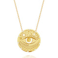 Celestial Tarot Card Pendant Necklace - Eye [8RAE2UM8]