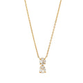 Birthstone Pendant Necklace - April (Clear) [E7Z81VDS]