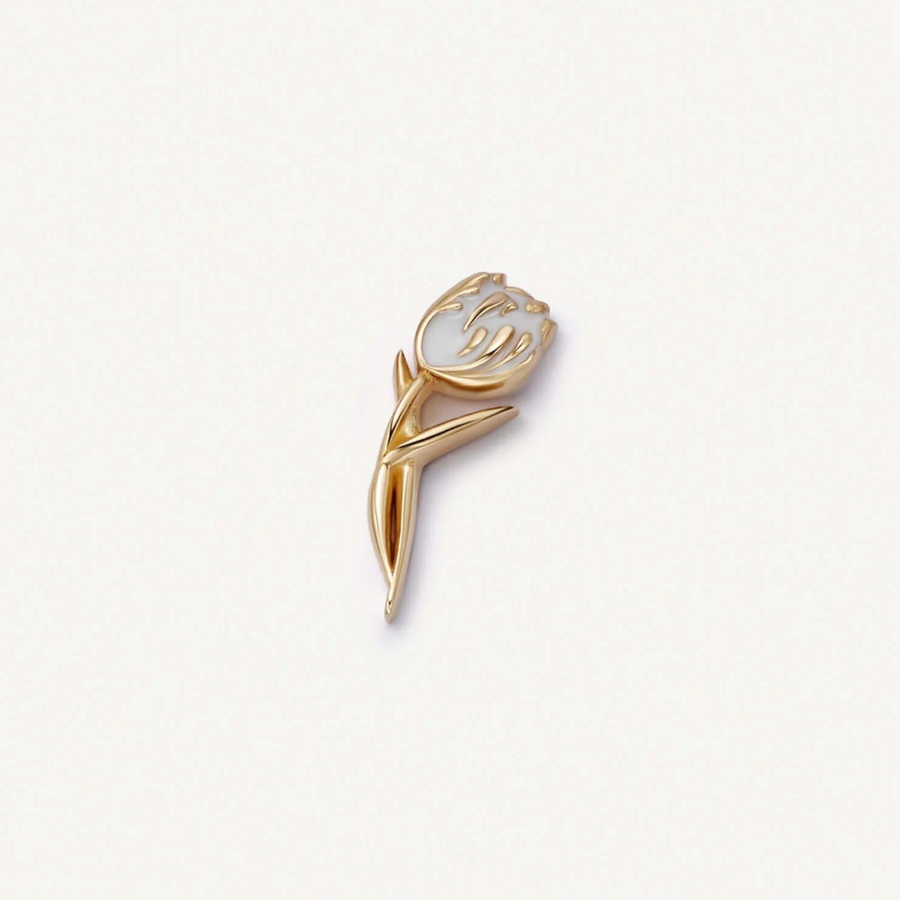 Floating Flower Locket Necklace - Tulip Flower Charm [PPFFURWD]