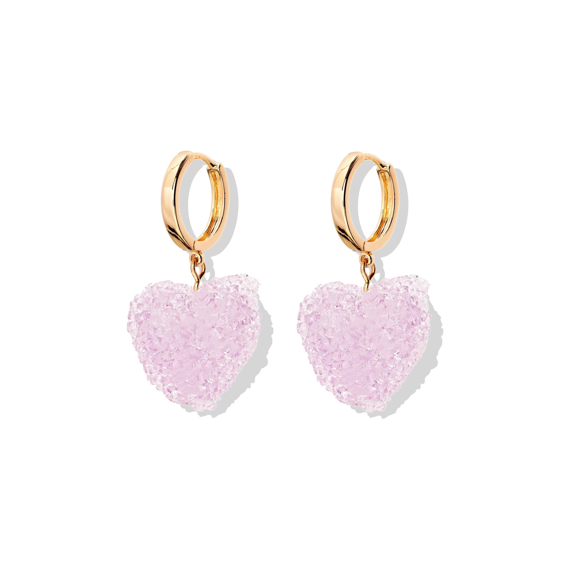 Damiya Jelly Heart Necklace - Purple Earrings [U5AUUQCD]