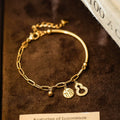 Ruyi Gourd Fortune Bangle Bracelet - Hollow Gourd Fortune Charm Bracelet (Non-Fading) [LQE0R58R]