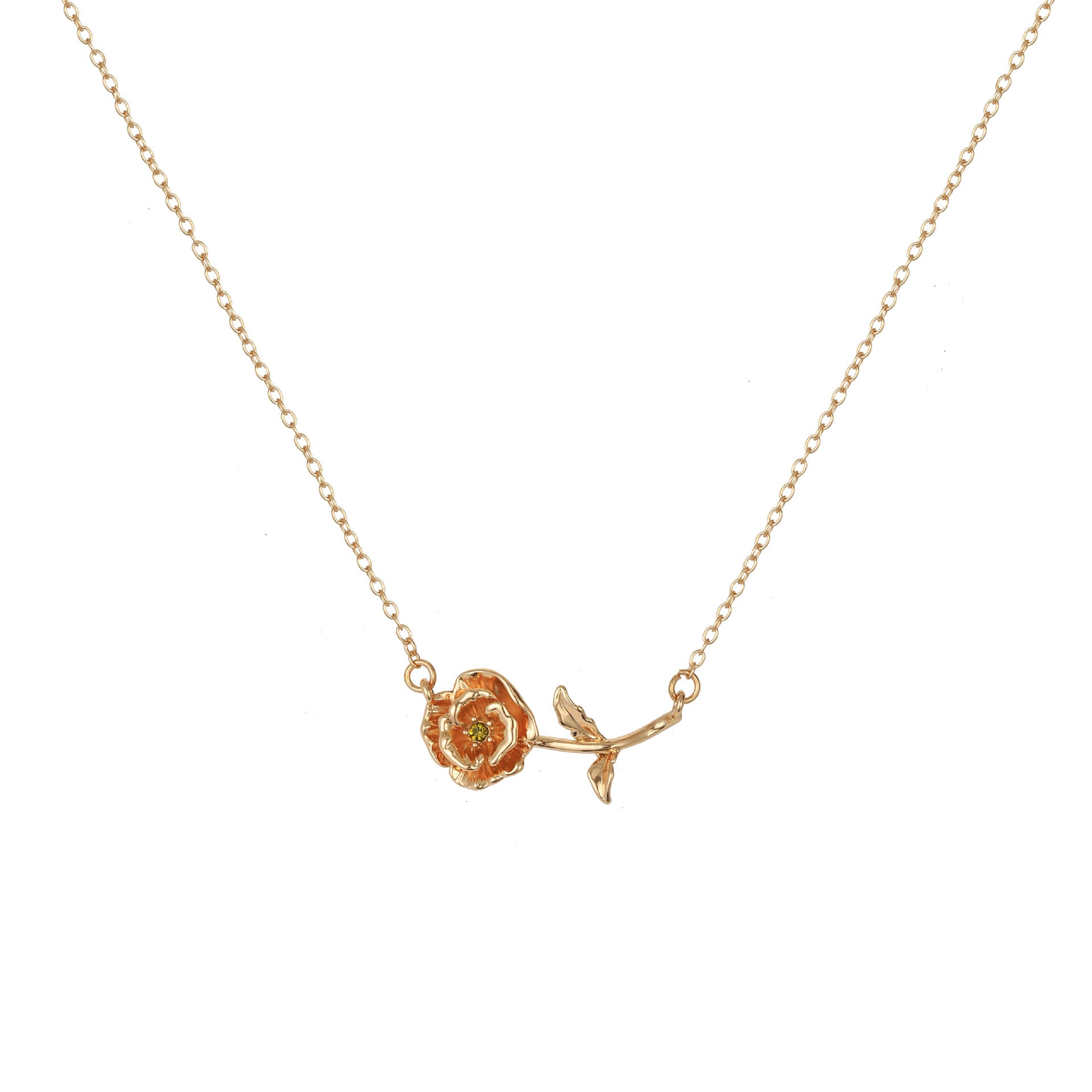 Kaylea Birth Flower Pendant Necklace - August [TKHY1YVX]