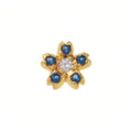 Floating Charm Locket Necklace - Blue Flower Charm [OJA077N4]
