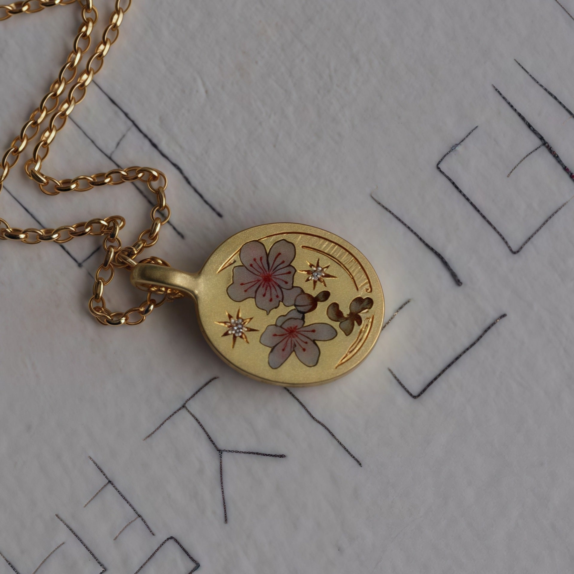 Dallas Dainty Floral Necklace - Pink Flower Necklace [62MQVR52]