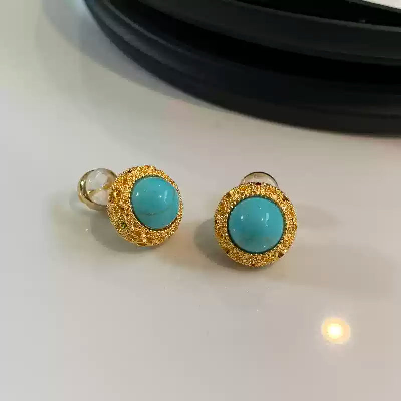 Aaron Vintage Turquoise Earrings