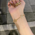 Clover and H Motif Bracelets - Gold Clover Bracelet [AG3Q1ARM]