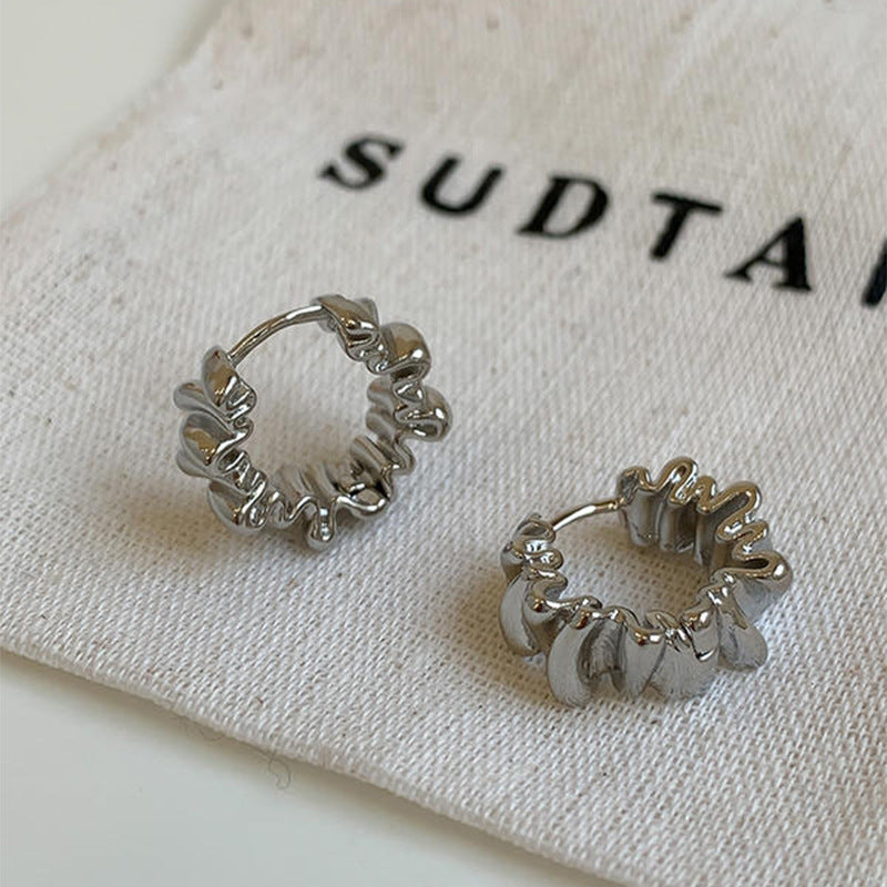 Katelynn Irregular Geometric Earrings - Silver [LF4TU0P2]