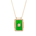 Celestial Charm Pendant Necklace - Green Clover [PPUVJME9]