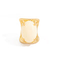 Chunky Resin Oval Ring - Cream [TE5HN0MY]