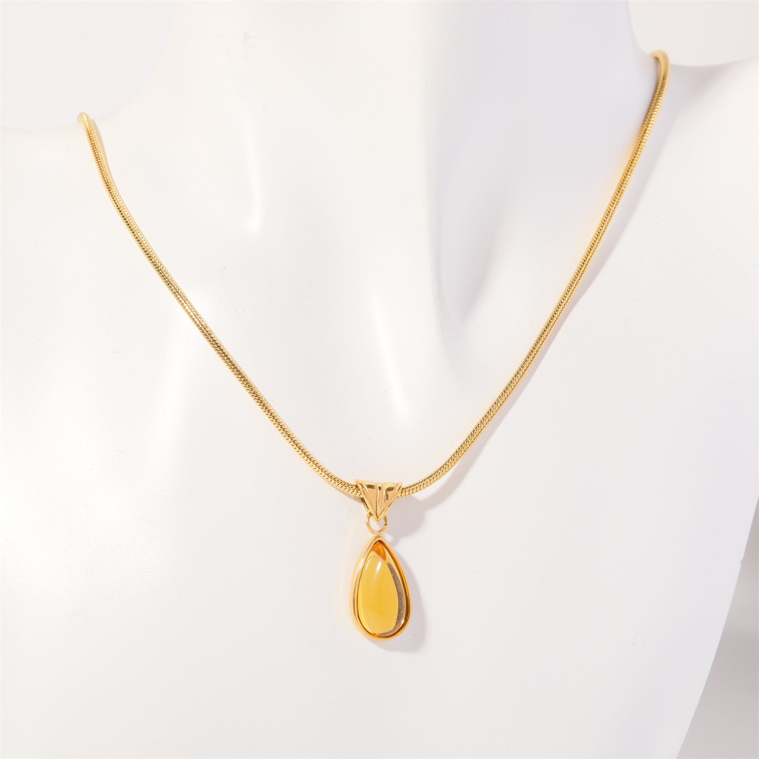 Layered Water Drop Pendant Necklace - November [SFZD64L8]