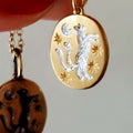 Rabbit Element Pendant Necklace - White Enamel Cat + Steel Chain [9OS45Y0J]