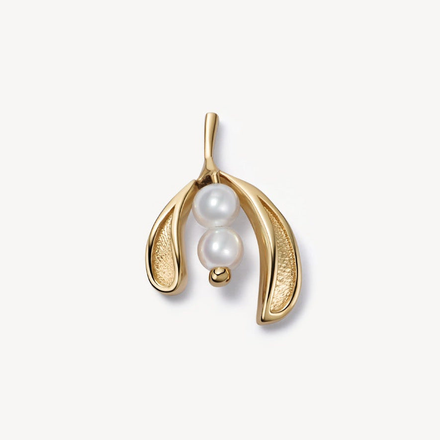Floating Charm Locket Necklace - Pearl (Single Charm) [7021CQCL]