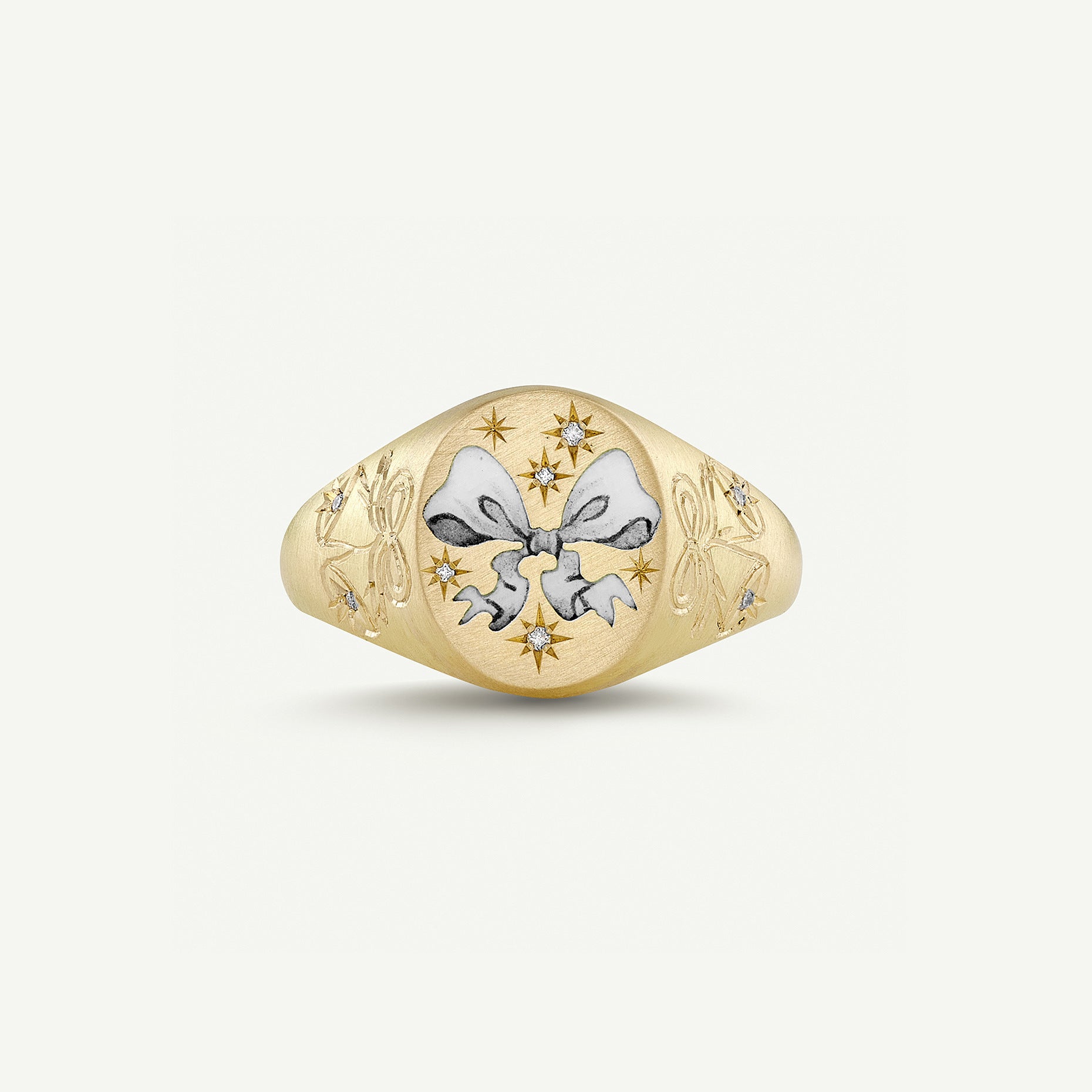 Camreigh Titanium Statement Ring - White Bow [57CBAJKC]