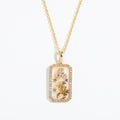 Tariah Zircon Constellation Necklace - Leo (Smooth Back) [TNQP58JL]
