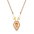 Elouise Gilded Tarot Pendants - Orange Necklace [09EIQWX4]
