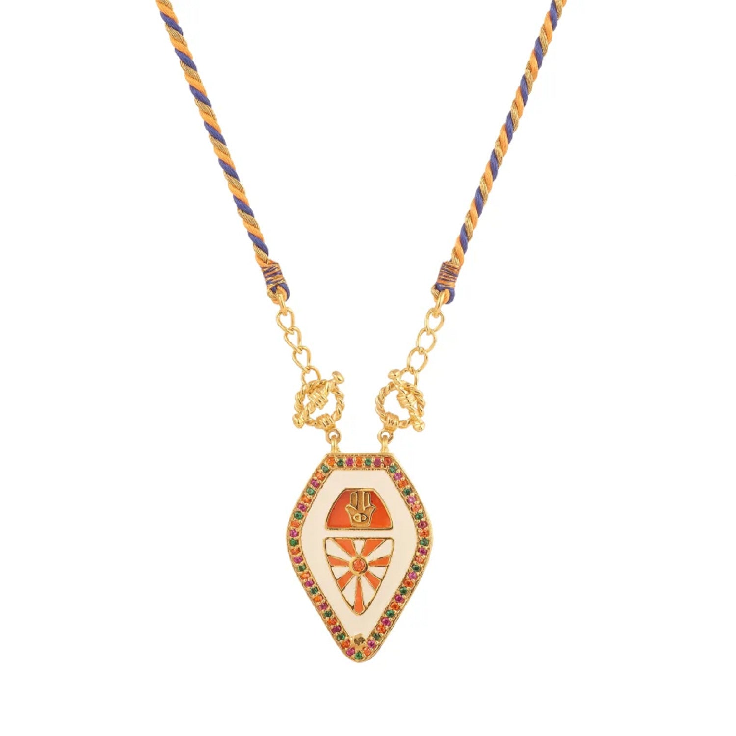 Tarot Card Pendant Necklace - Orange Necklace [HZ17ECLM]