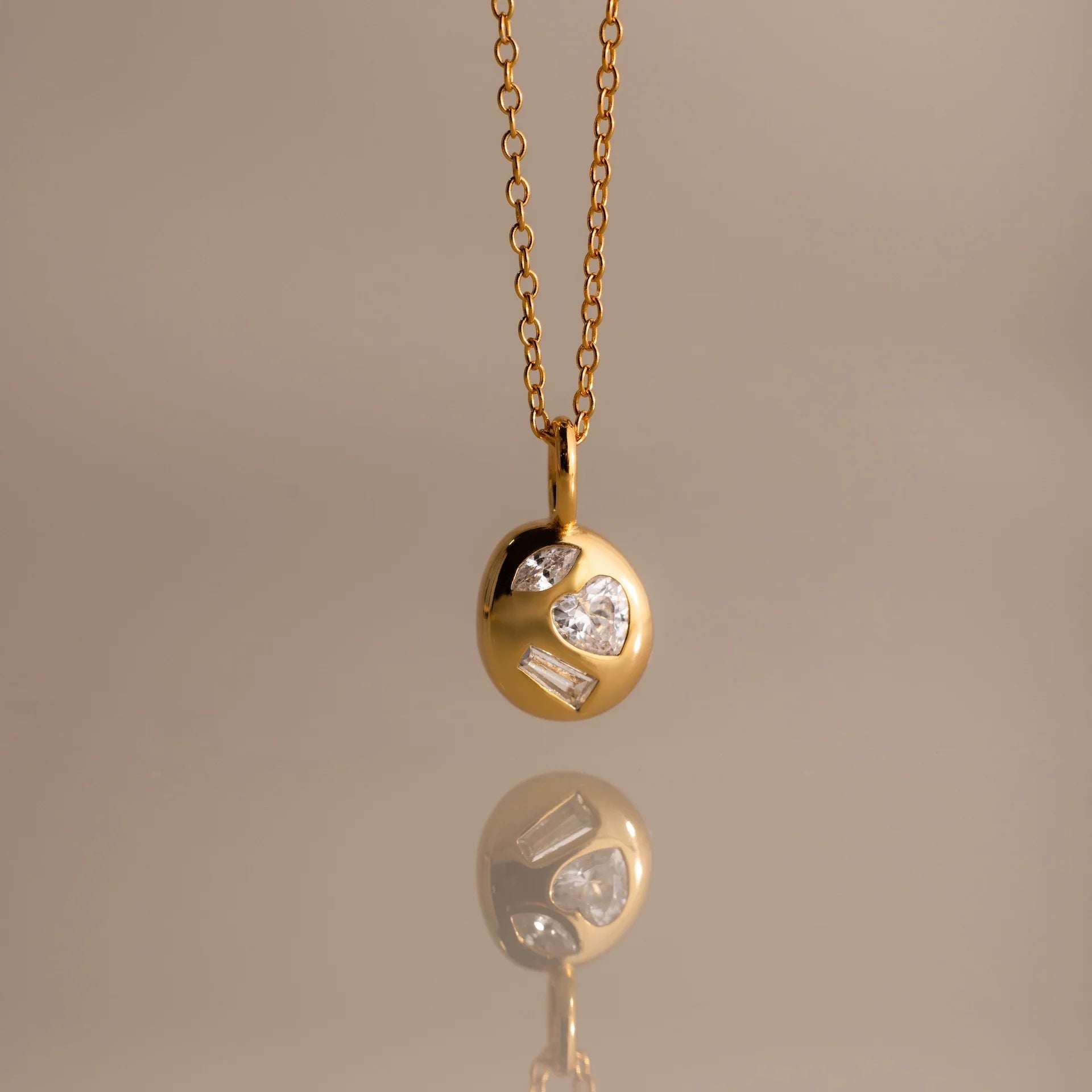 Birthstone Pendant Necklace - April Necklace [VJFE1AQR]