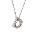 Aiyanah Glossy Bubble Letter Necklace - Silver D [5GZ1UVF2]