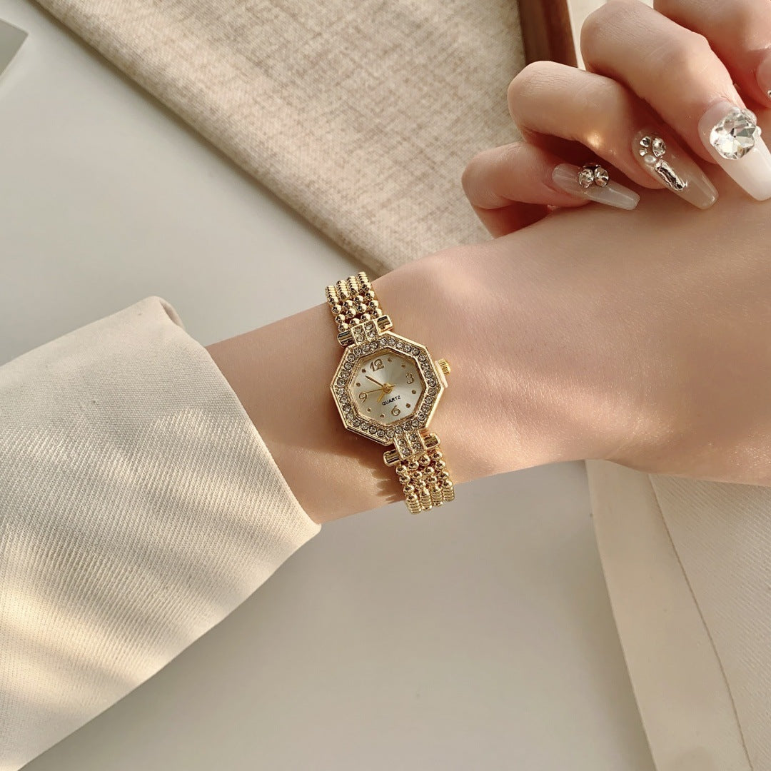 Parnika Gold Rectangle Watch - Gold Style 2 [LIXJTDDC]