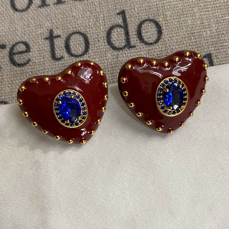 Jaretzy Retro Heart Earrings - Style 1 Earrings [2IV9U5XO]