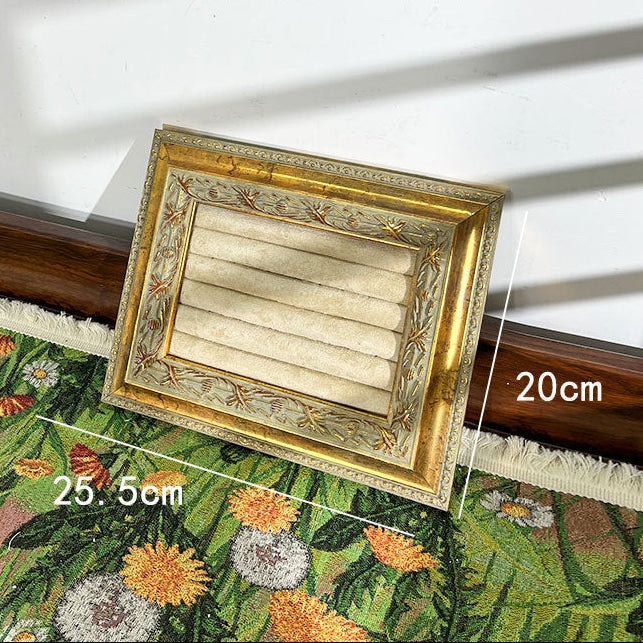 Aria Velvet Ring Display Tray - Ring Tray Beige Velvet [MQZYGYY4]