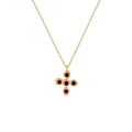 Cross Pendant Necklace - Dark Red Cross [4DZI49T8]