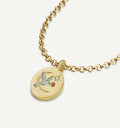 Floral Locket Pendant Necklace - Peace Dove Necklace [3Y0ISB3M]