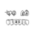 Glossy Electroplated Teeth Grillz - Silver Set [LV4KOMA4]