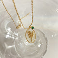 Anslee Mother-of-Pearl Birth Flower Necklace - May - Lily [WBZF8O1X]