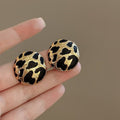 Oriana Irregular Leopard Earrings - Gold [JSWHGJ37]