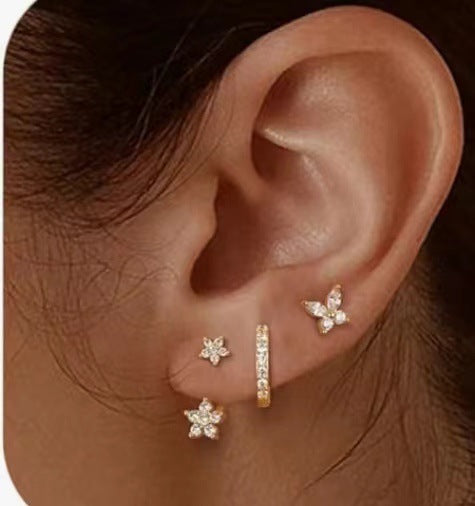 Aryia Floral Butterfly Earrings - Style 1 [Y9TE69M3]