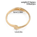 Open Cuff Bangle Bracelet - Gold Teardrop [JJAVY4LF]