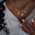 Kinzie Irregular Sun Jewelry Set - Gold Necklace (40+5cm) [E4JSPPRG]
