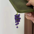 Beaded Phone Charm Lanyard - Purple Grape Beaded Phone Chain [4U0XKWK5]