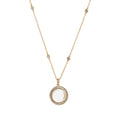 Openable Heart Locket Pendant Necklace - Round Locket Necklace - Empty [FWWB8NVK]