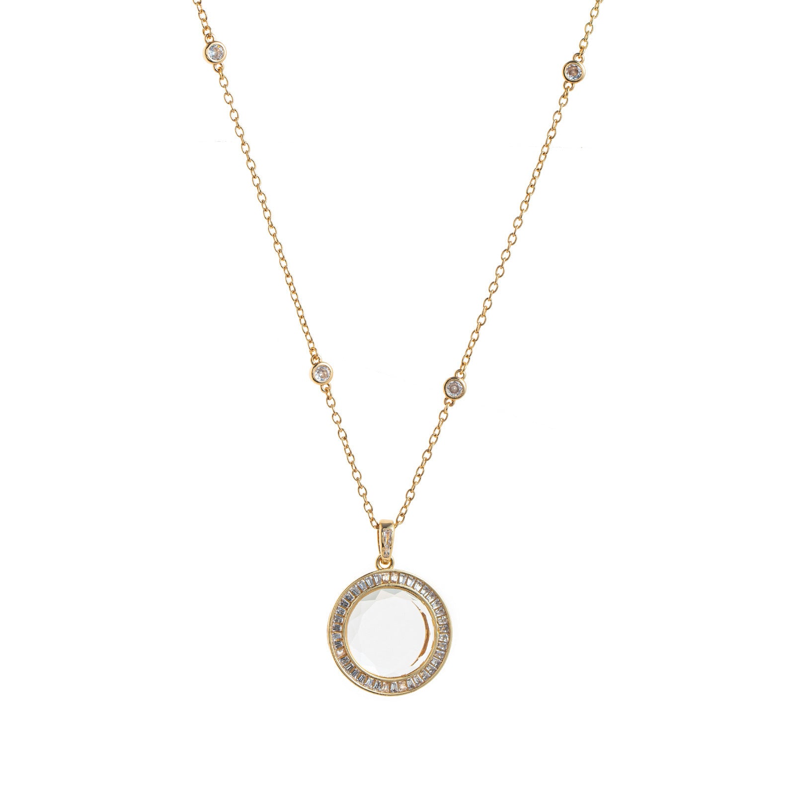 Openable Heart Locket Pendant Necklace - Round Locket Necklace - Empty [FWWB8NVK]