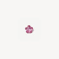 Dainty Birthstone Heart Locket Ring - Pink Flower Charm (Small) [BY468ZSI]
