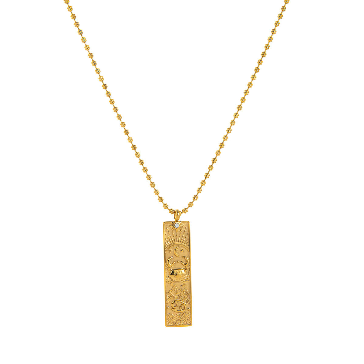 Zodiac Tarot Pendant Necklace - Cancer [650EZ6QU]
