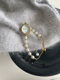 Pearl Bracelet Watch - Gold [0NWBLZ0T]