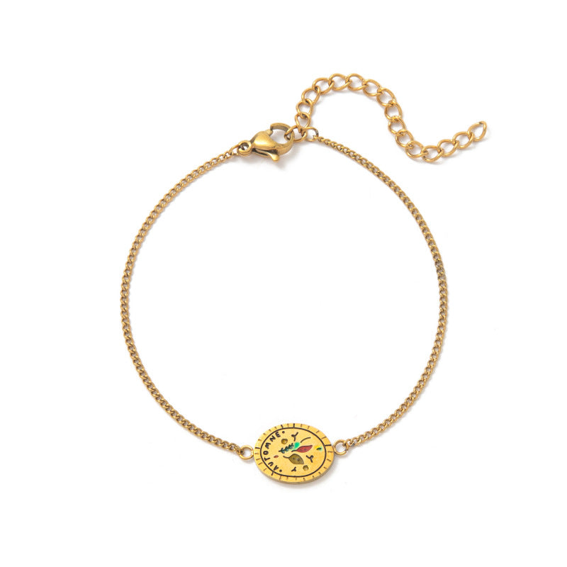 Dainty Floral Pendant Necklace - Autumn Bracelet [W3XHGPRH]