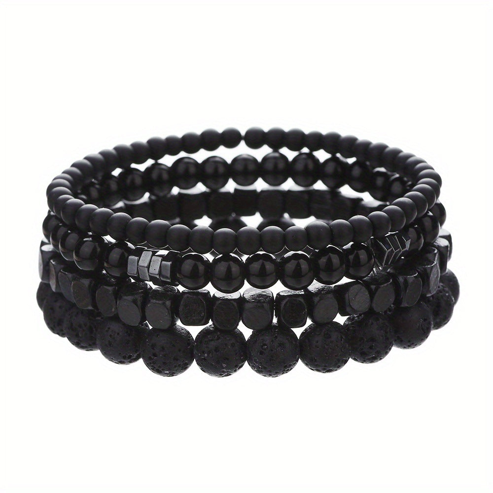 Gwenevere Stackable Volcanic Bracelets - 4-Piece Combination Set [S15E1KFU]