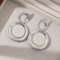Alayah Sculptural Hoop Earrings - Silver [E2TA3FXX]