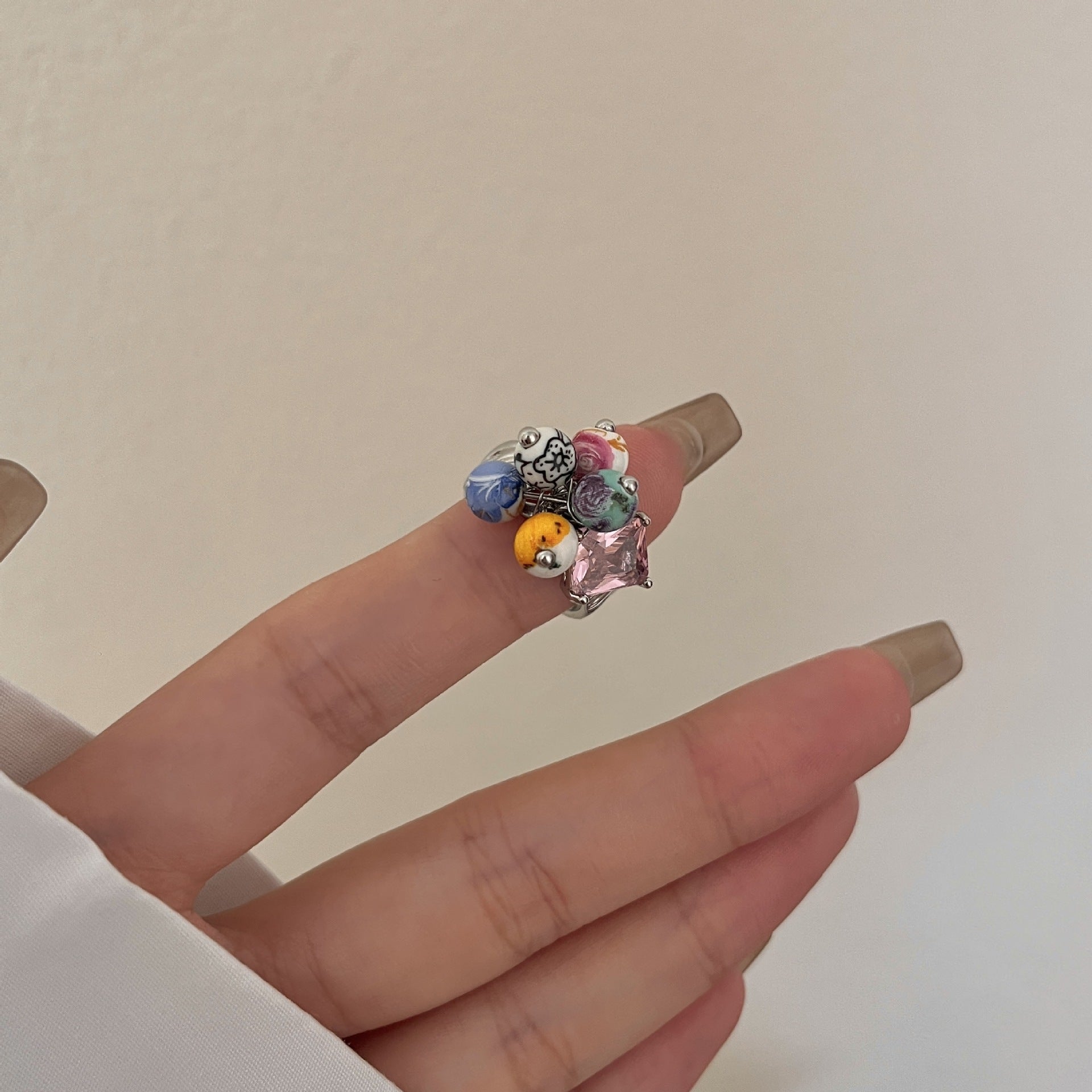 Milo Vintage Pearl Open Ring - R-1023 B [83H77EIG]
