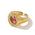 Camreigh Titanium Statement Ring - Heart [MUJP8CWC]