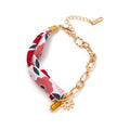 Dainty Charm Pendant Bracelet - Gold Flower Bracelet [D6053Q30]
