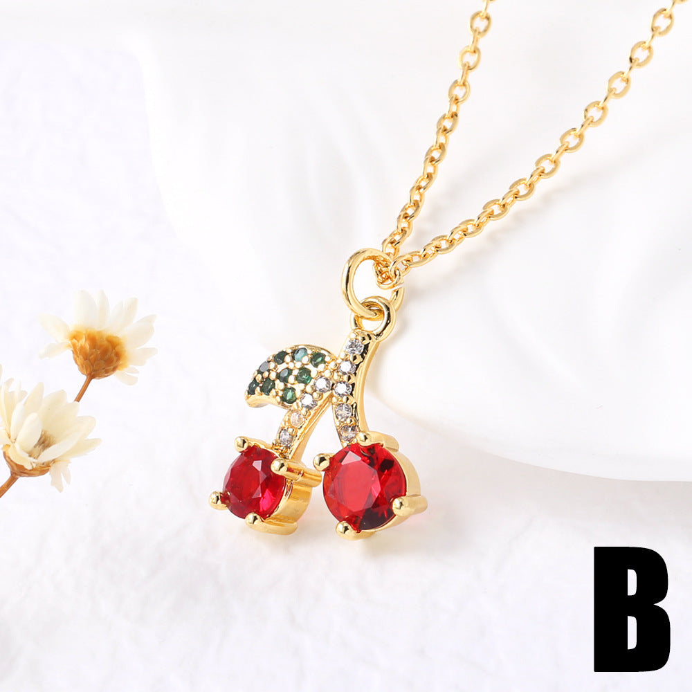 Karol Cherry Pendant Necklace - Style 2 [73F8TSI9]