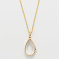 Rosaline Ocean Drop Locket Necklace - Gold (Locket Only) [C8LRBNNR]